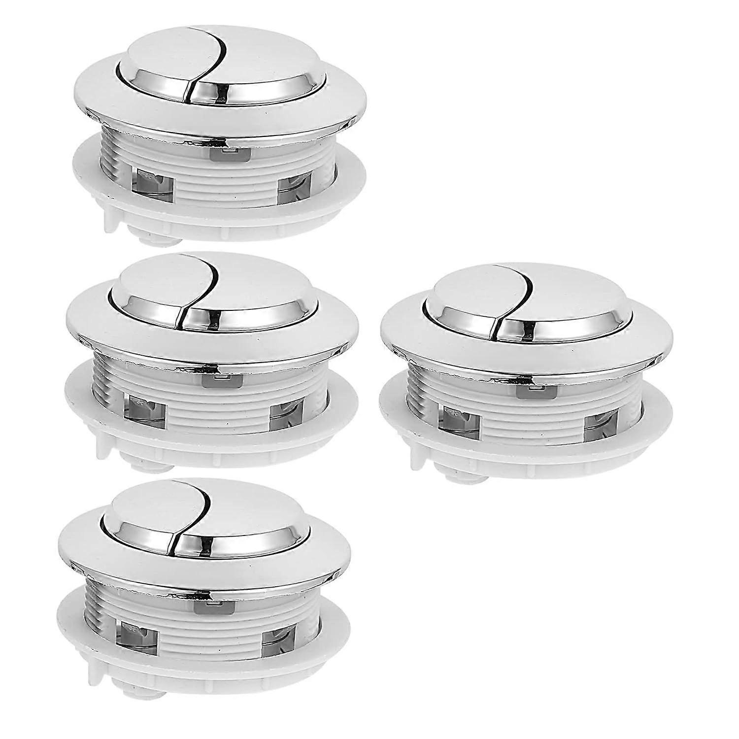 58mm4 Pieces Toilet Tank Button Pneumatic Tools Household Tools Flush Button Single Flush Button Toilet Drain Device Flush Button