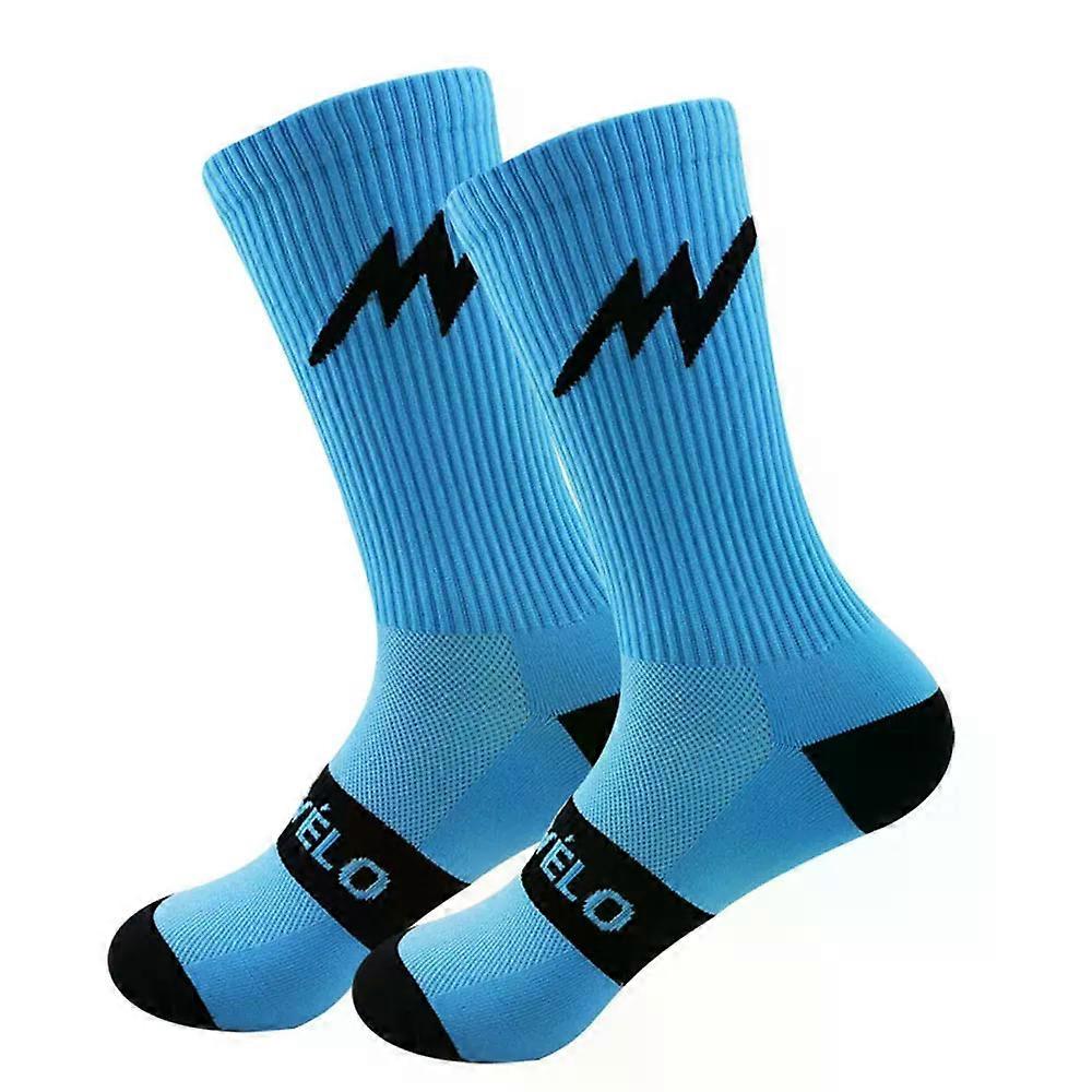 monochrome W pattern football socks cycling socks