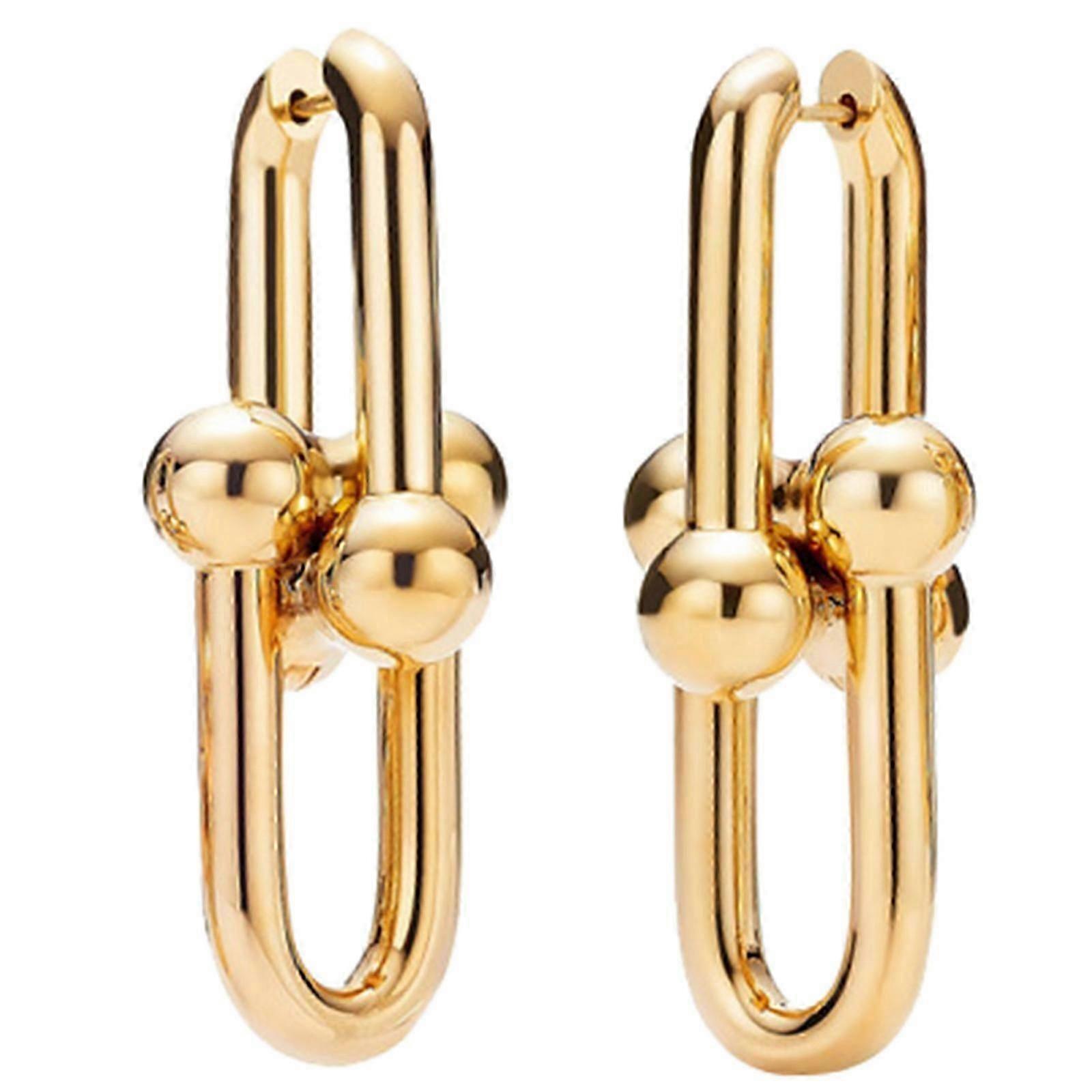 Boucles d’oreilles modernes en forme de fer à cheval Boucles d’oreilles en fer à cheval pendantes uniques Clous d’oreille élégants Ajoute de l’élégance à n’importe quelle tenue