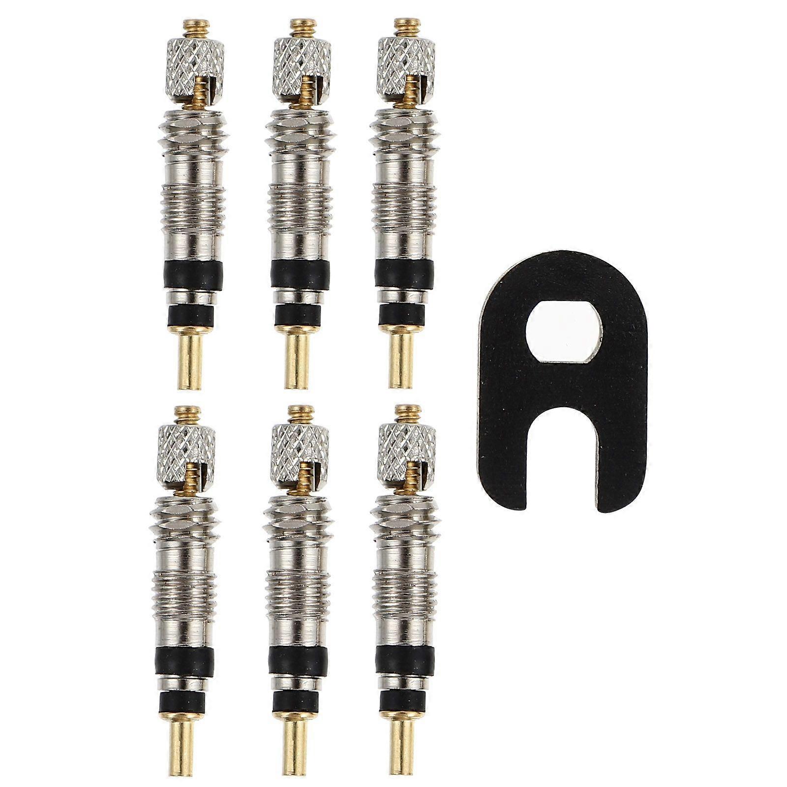 6 Stück Presta Core Bike Replacement Tubeless Core und 1 Stück Core Remover