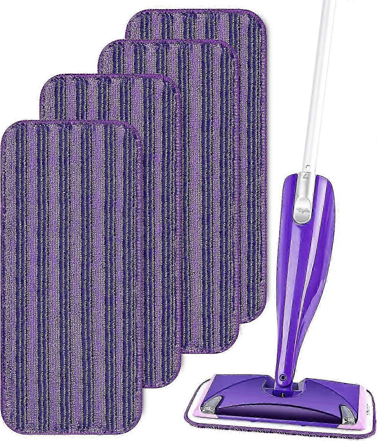 Packs Reusable Wipes for Swiffer WetJet 30x14cm, Microfiber Mop Pads, Microfiber Mop Pads Replacement Reusable Mop Pad for Scrubbing Dry/Wet Floors