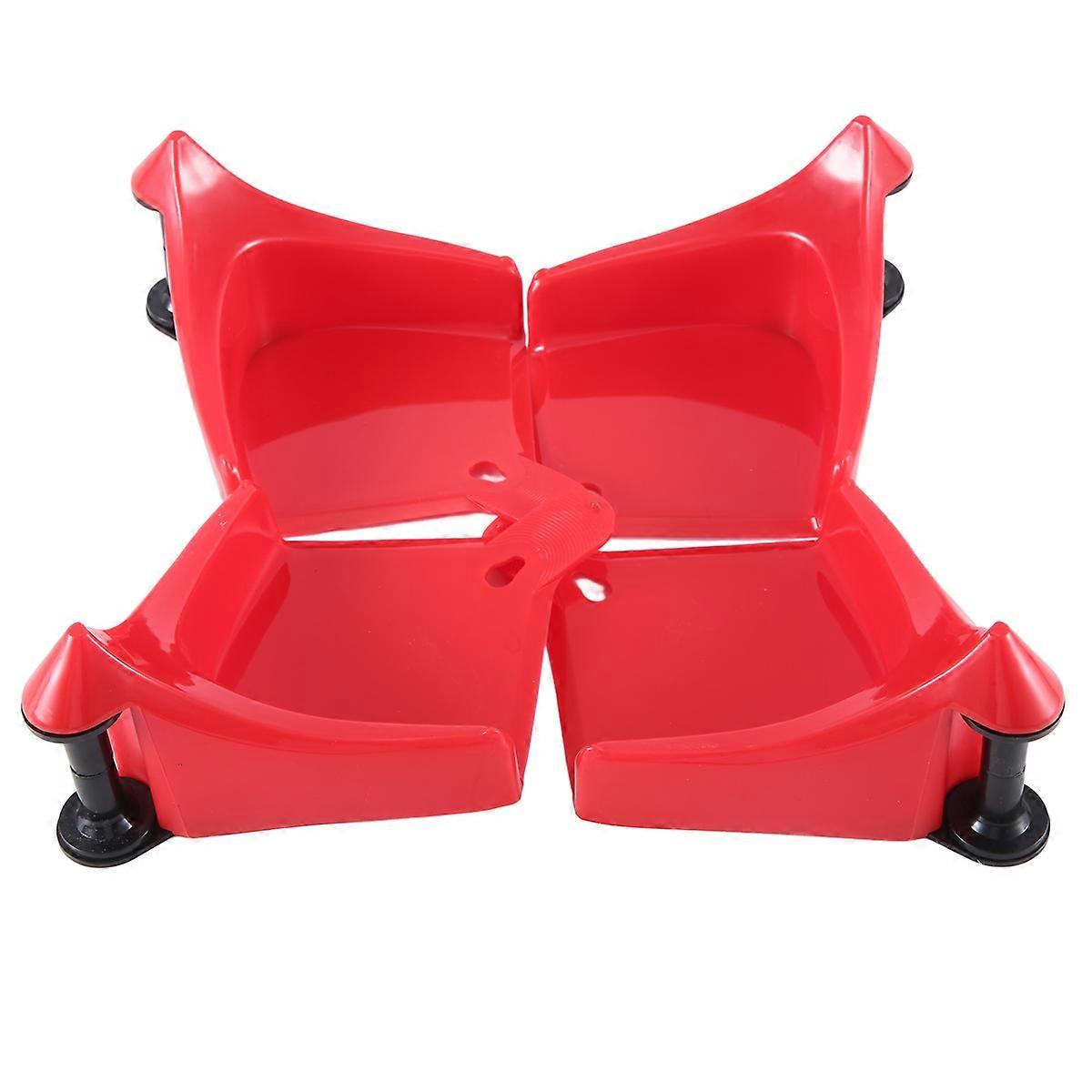 4Pcs Car Hose Guide, Tire Hose Roller-Red