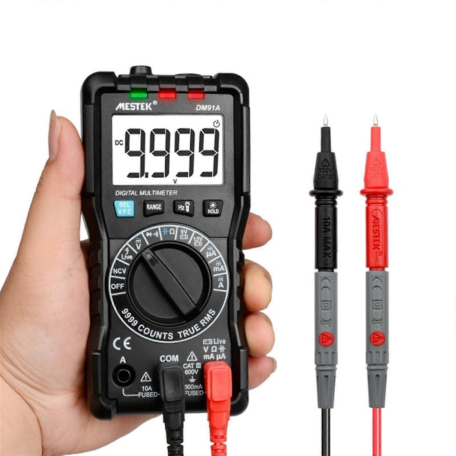 DM91A Digital Multimeter High Precision Intelligent Anti-Burn Household Pocket Multimeter with Digital Display