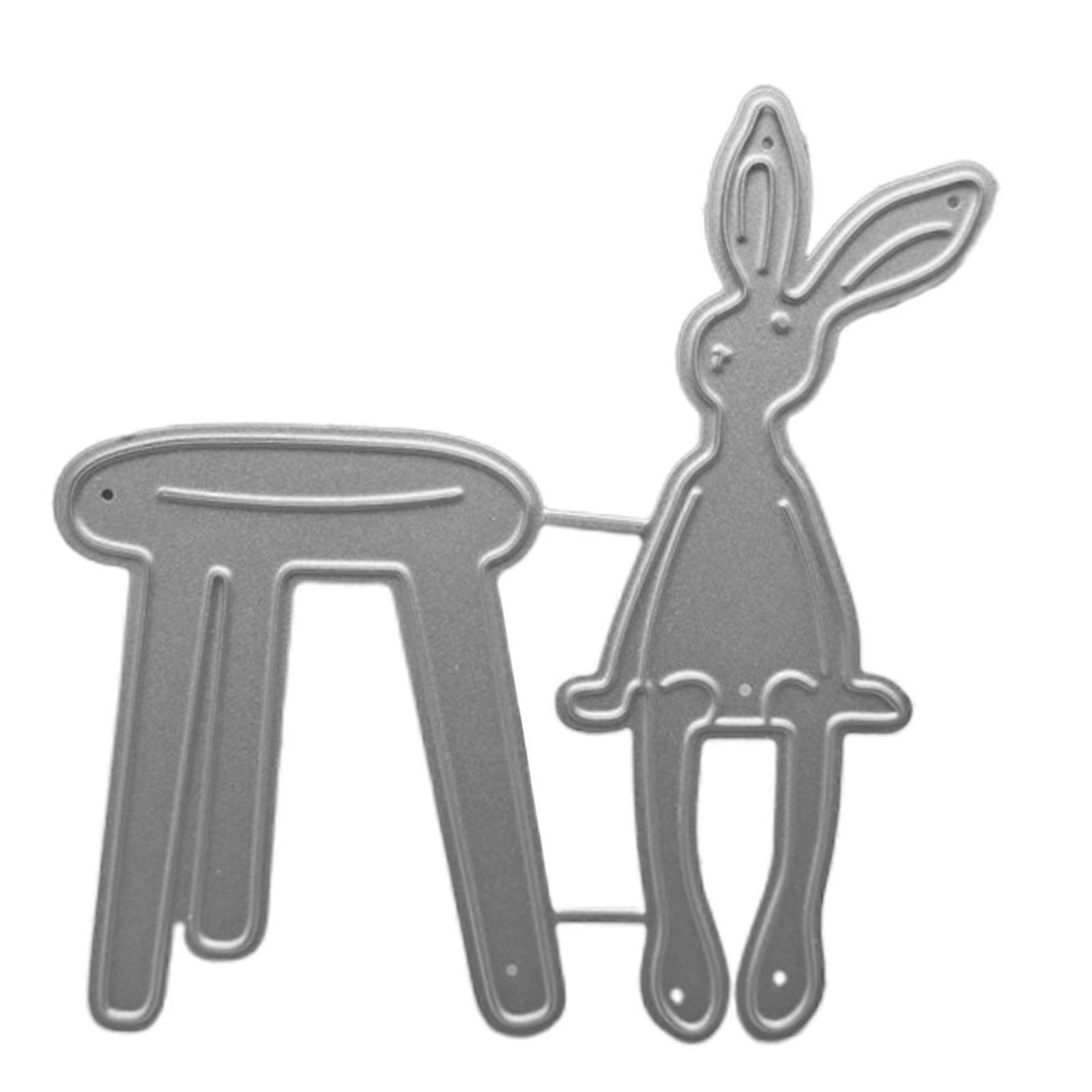 Delicate Easter Bunny Cutting Dies Easter Theme Embossing Script Dies Stencils for DIY Scrapbooking Diary Embellishments