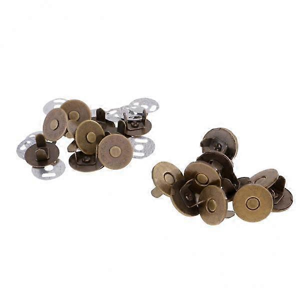 3X 10 Sets Clasp Snaps Button Sewing Craft 14mm bronze