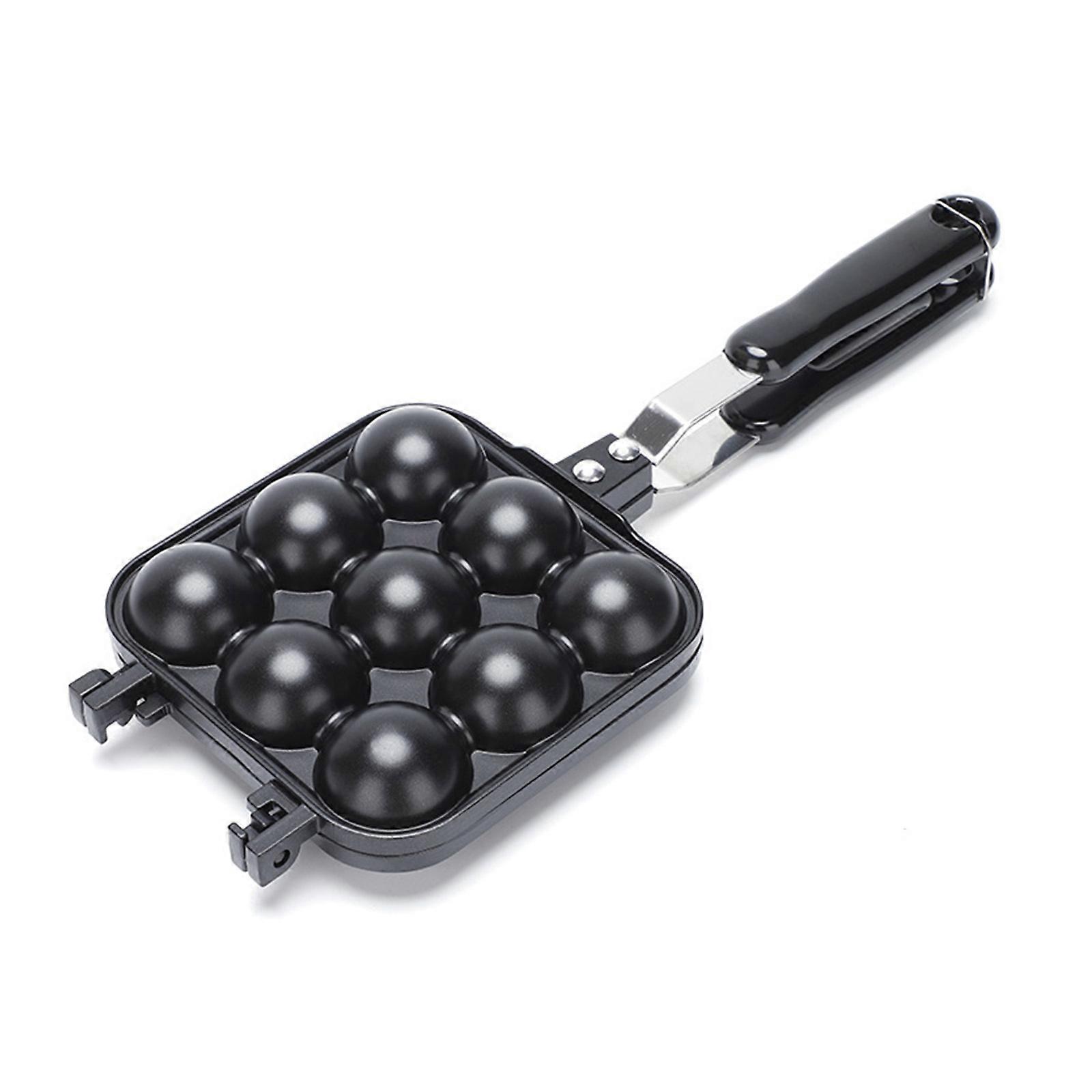 Takoyaki Pan 9 Holes Takoyaki Maker Octopuses Meat Balls Mold Non-stick Baking Tray Perfect for Octopuses Balls Pancake Multicolor