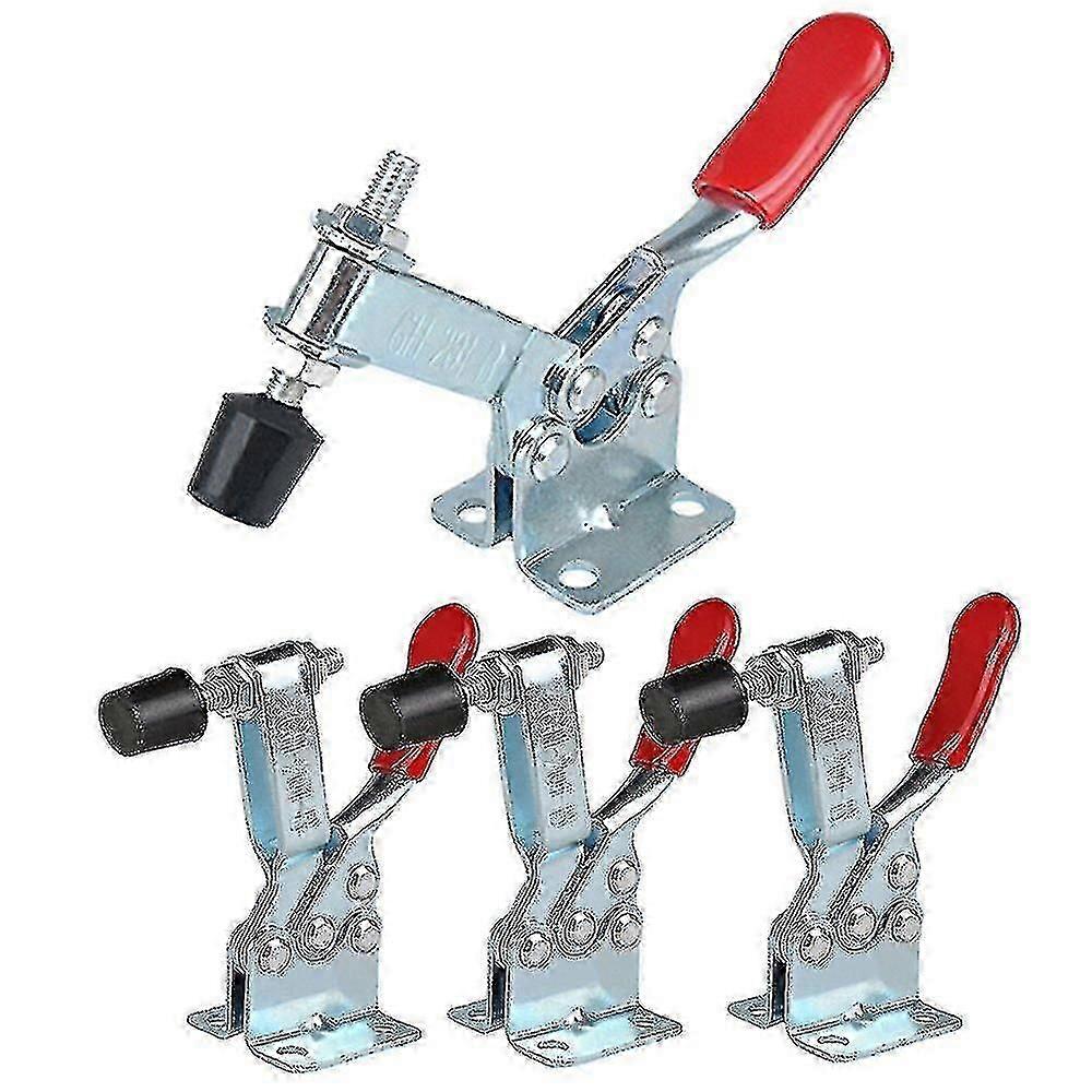 4pcs Hand Tool Toggle Clamp 201b Antislip Red Horizontal Clamp Quick Release Tool