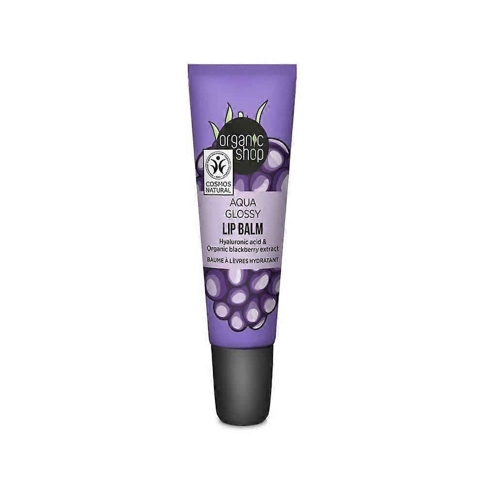 Organic Shop Aqua Glossy Lip Balm Hyaluronic Acid & Blackberry 10ml
