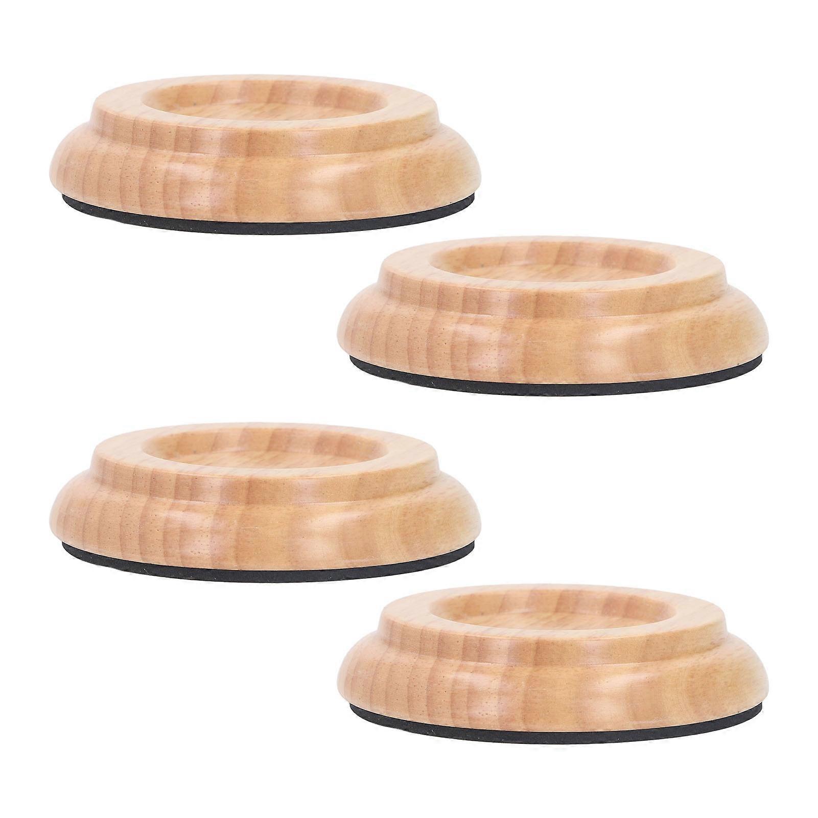 4PCS Piano Floor Protectors Anti Vibration Non Slip Log Color