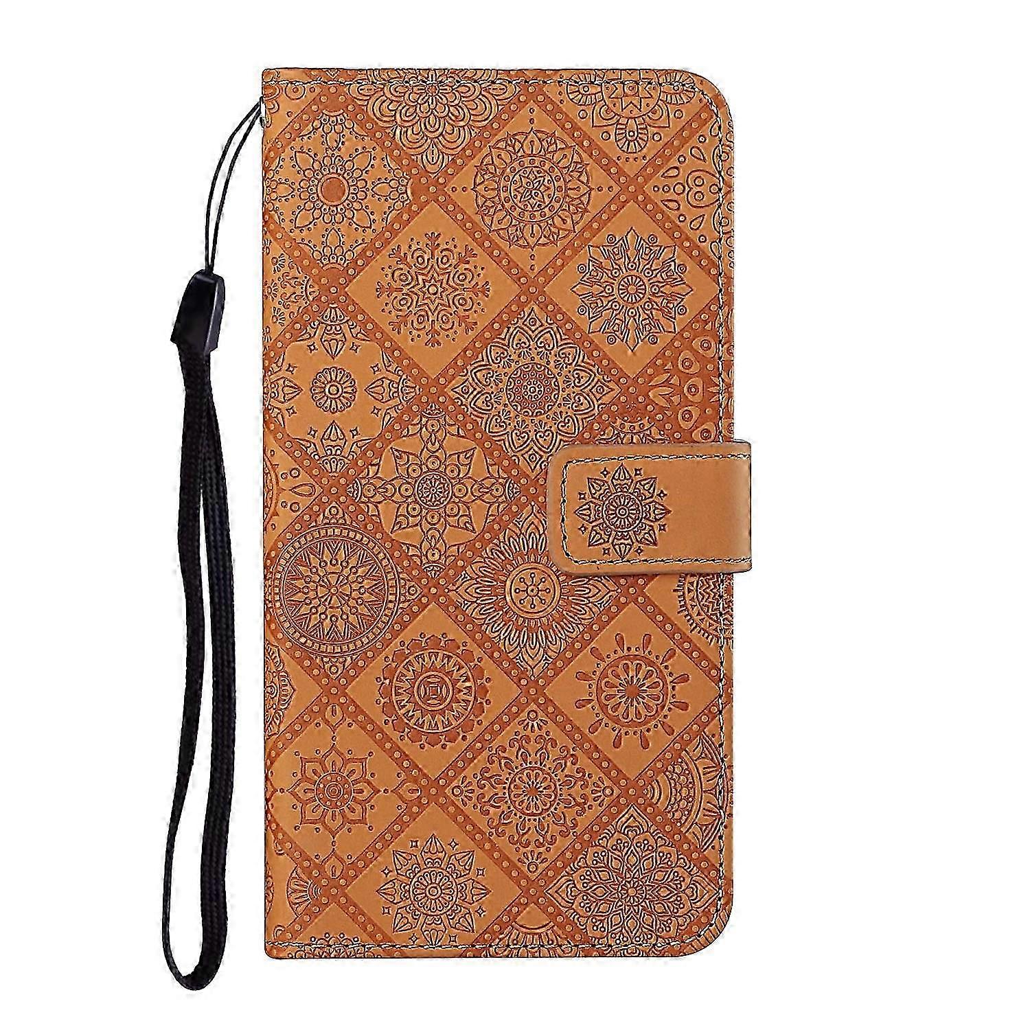 (New) Ethnic Style Embossed Pattern Leather Phone Case 2025
