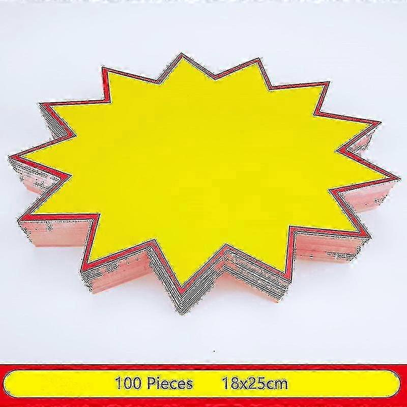 100部分の値札は商人のための看板を広告するボール紙