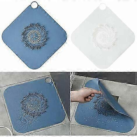 2-Pack Silicone Shower Drain Filter, Easy Install & Clean Bathroom Drain Cover