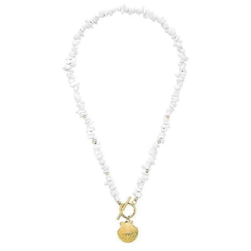 White Puka shell adjustable chain necklace
