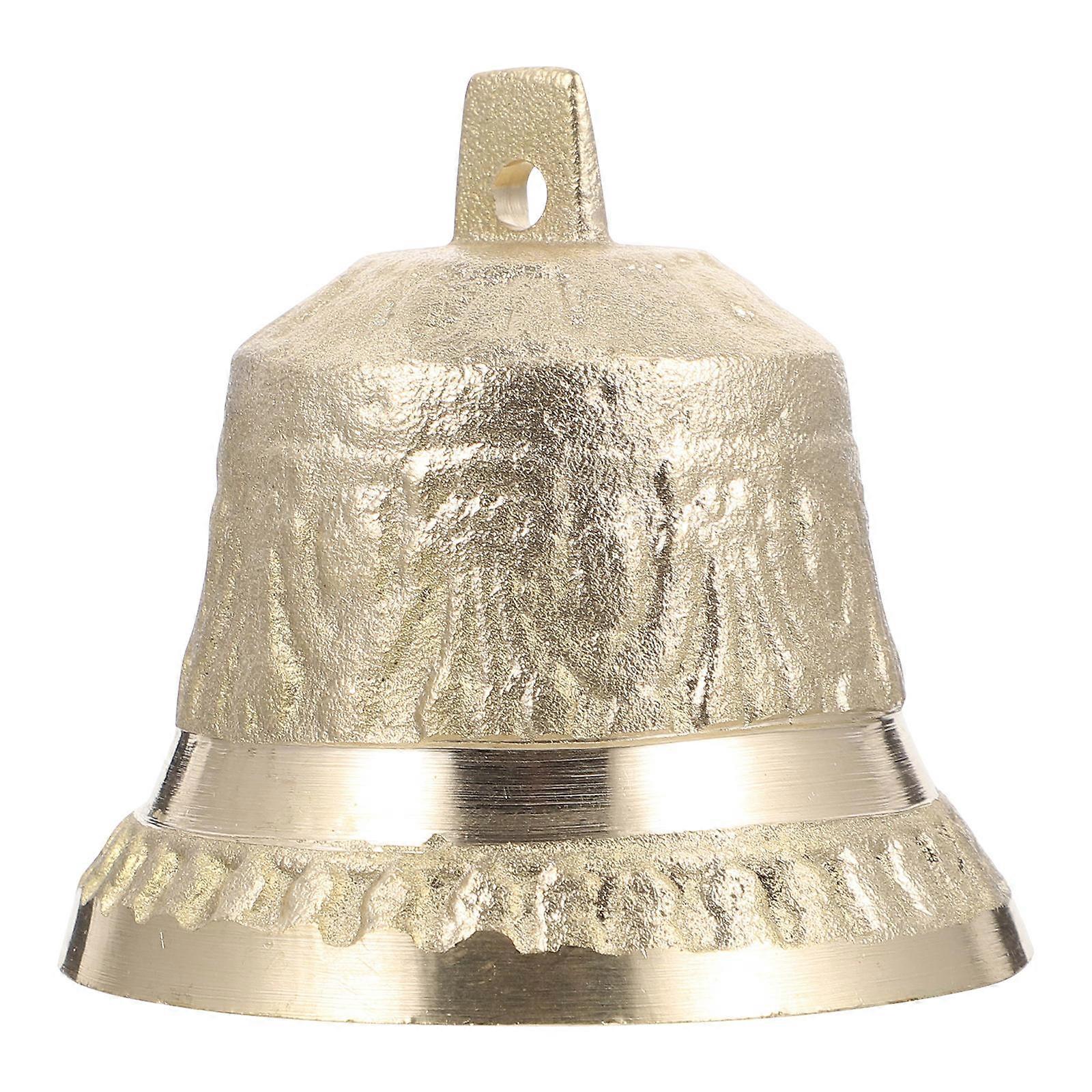 Bell Decorations Hanging Round Bell Shape Golden Color Copper Material Long-Term Use For Window Hanging 7x7x7cm 1Set