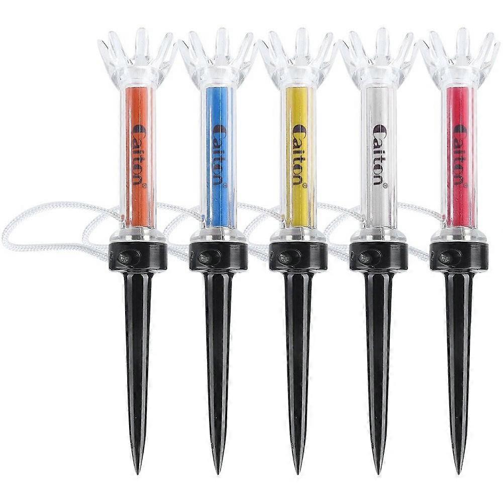 5Pcs Flexible Magnetic Plastic Golf Tee Training Practice Tool Accessory for Golfer(90mm)