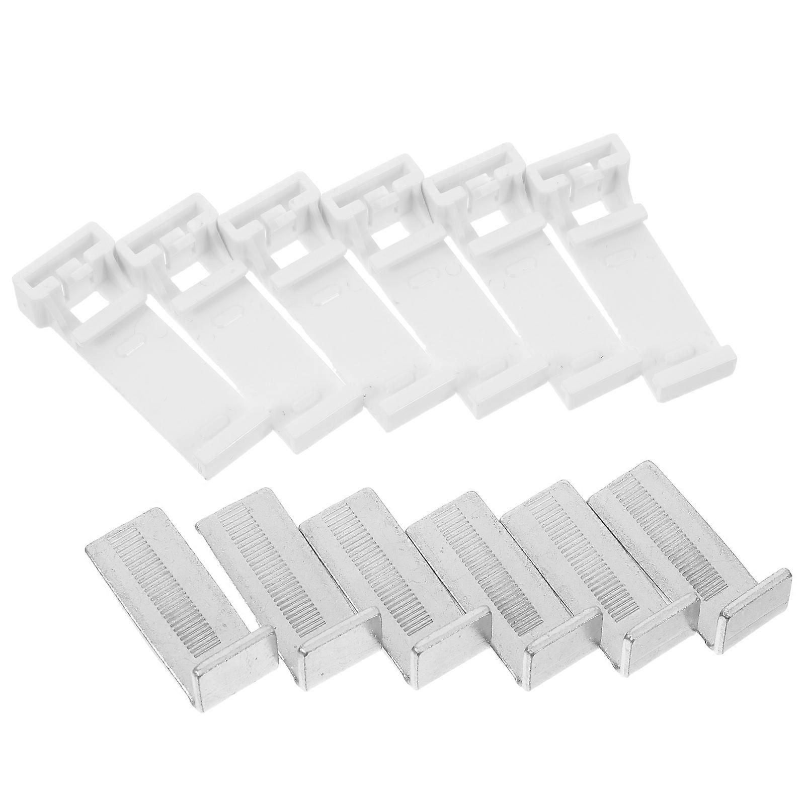 6pcs Adhesive Roller Blind Holders – Easy Installation, Space Saving Design for Living Room, Bedroom & Office Use