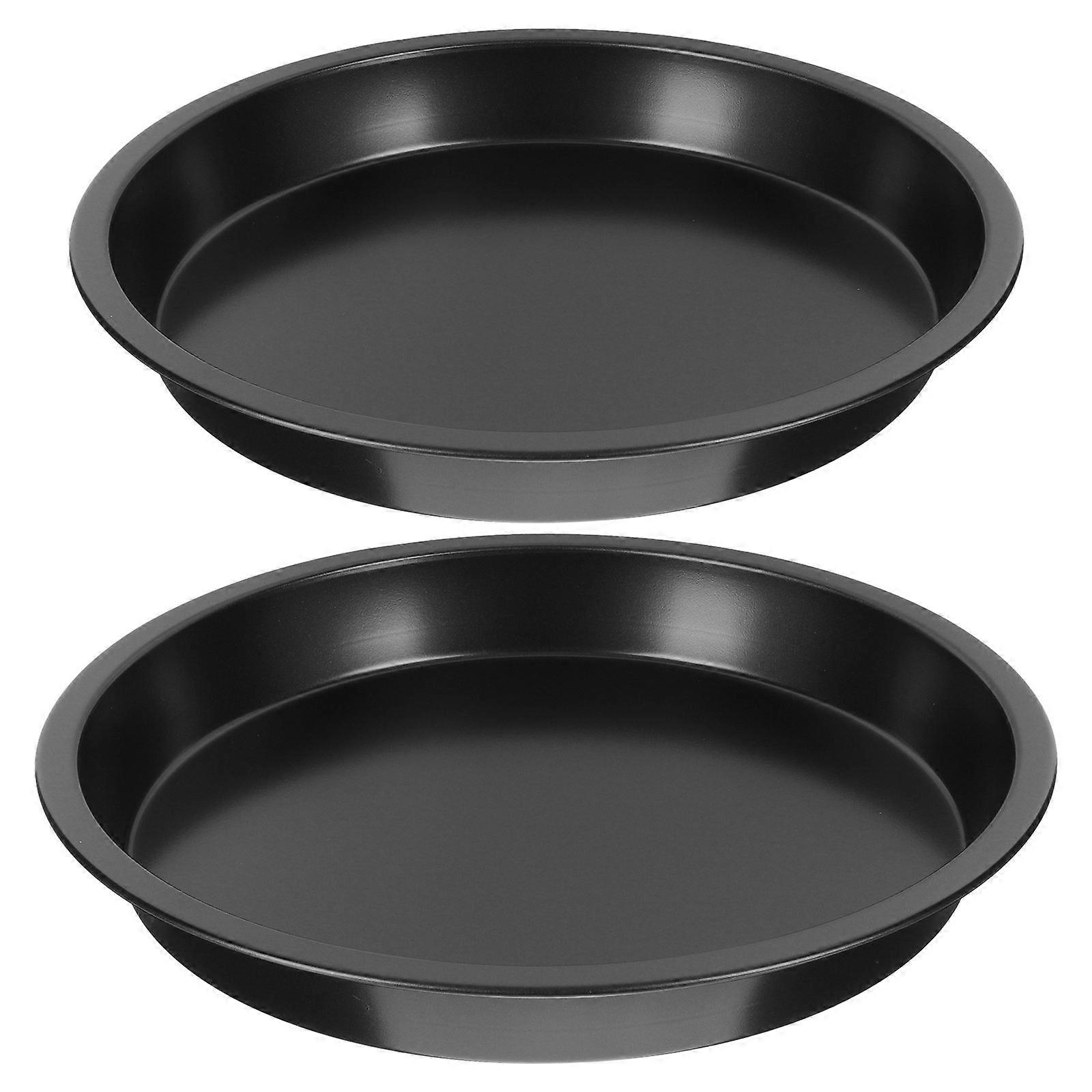 Baking Pan Set Non-Stick Pizza Tray Dishwasher Safe Round Shape 26.6x26.6cm 2Set