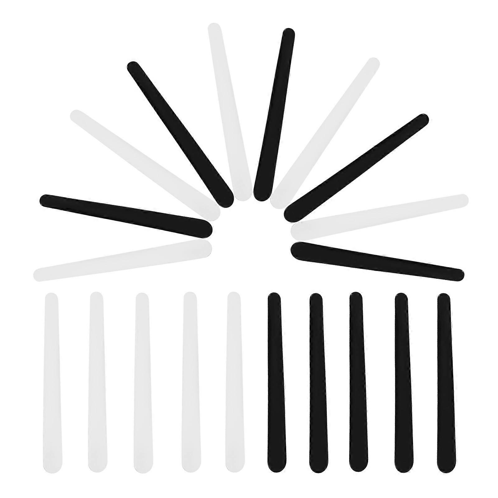 20pcs Durable Cosmetic Spatula Tools for Mixing Facial Masks, Creams & Lotions – White & Black