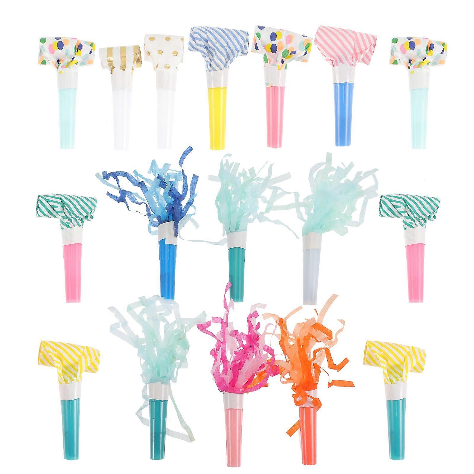 27pcs Party Blowouts Noisemakers Fun Whistles for Birthdays Festivals Celebrations Safe Materials Bright Colors