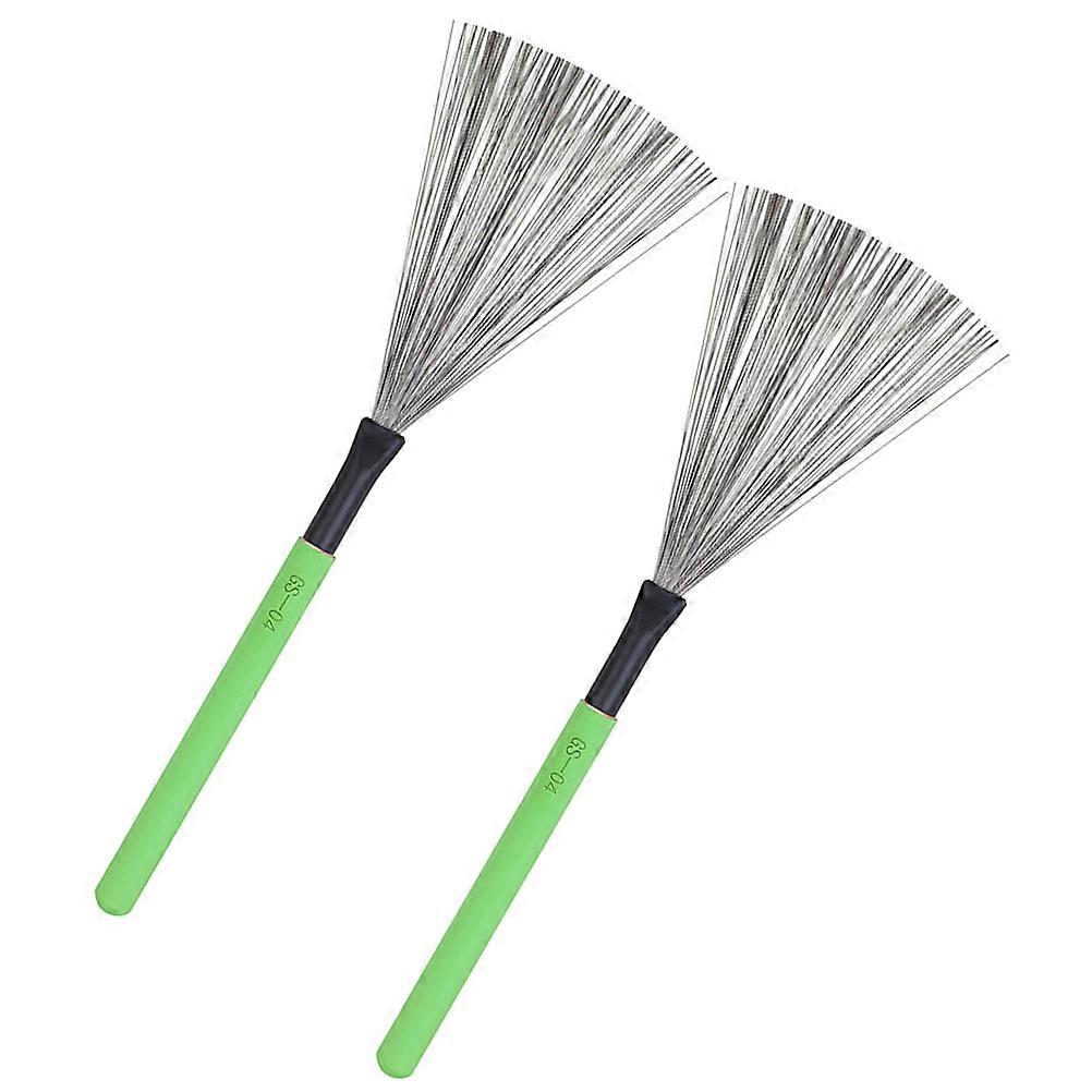 Portable Drum Wire Brushes with Wooden Handle – Lightweight, High Percussion Brush for Beginners & Professionals, Easy to Carry