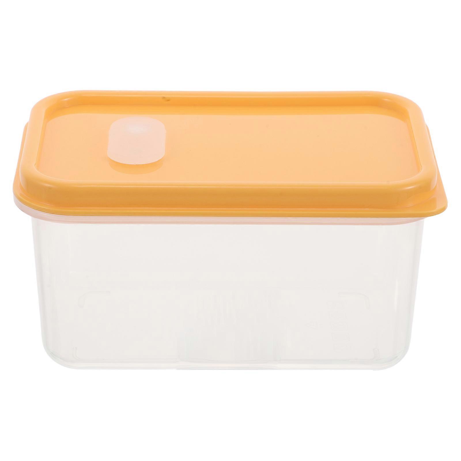 Travel Soup Container Freezer Storage Soup Storage Container Meal Preparation Plastic Yellow 700ml 1Pcs