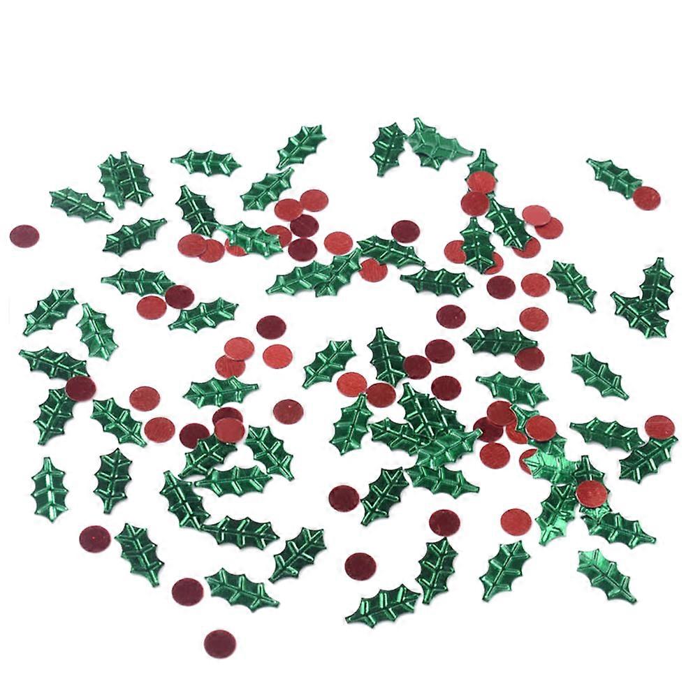 Party Style Confetti Decorations Small Sequins Assorted Color Holly Shape Festive Atmosphere 30g 1Set