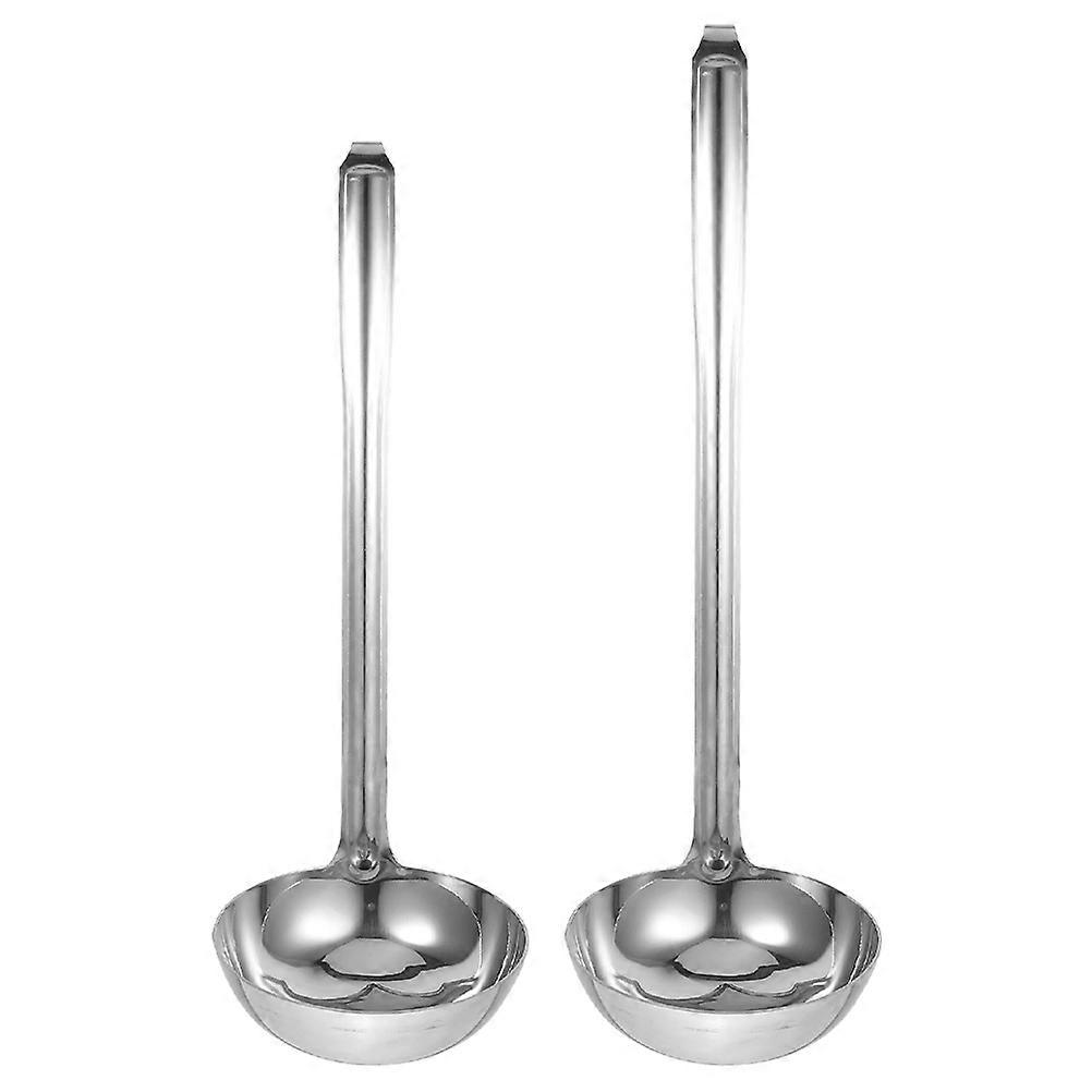 Soup Serving Spoon Small Deep Spoon Stainless Steel Ladle For Dining 2Pcs