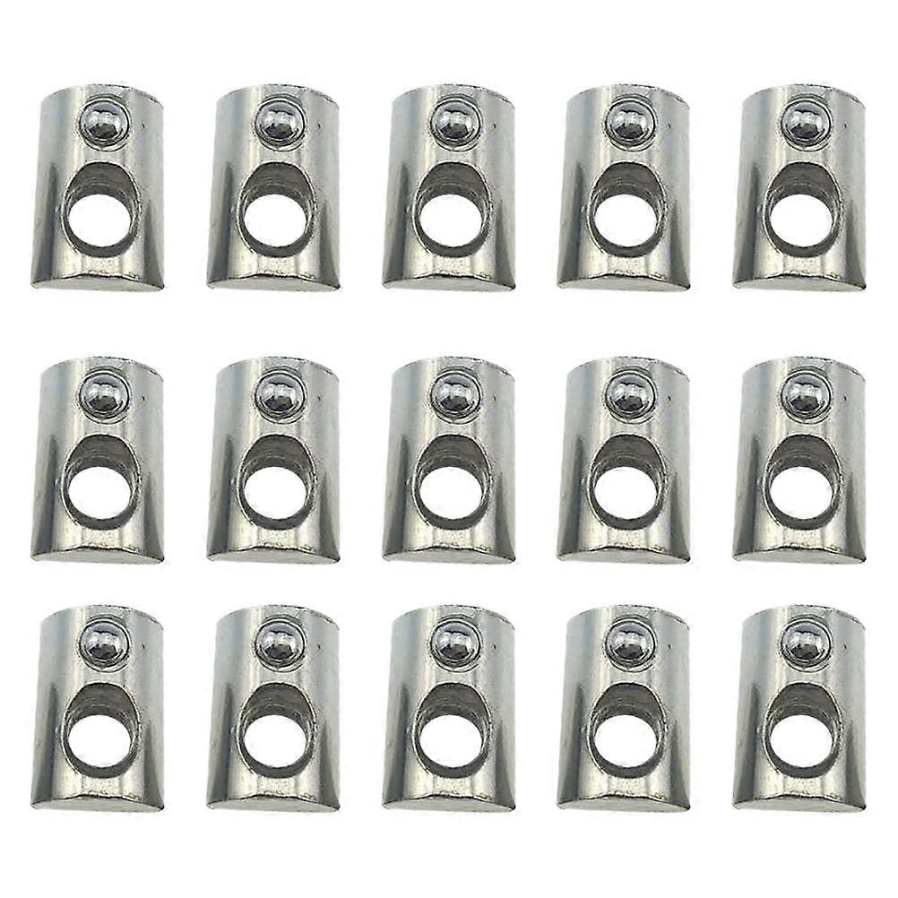 Spring Loaded TSlot Nut Made of Carbon Steel for 3D Printer Silver of 100