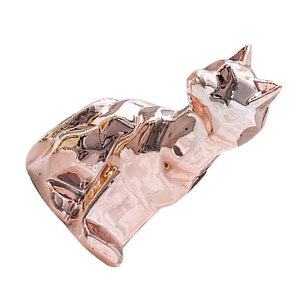 Ceramic Fox Figurine Abstract Animal Statue Small Tabletop Decor for Home Minimalist Design for Fox Lovers