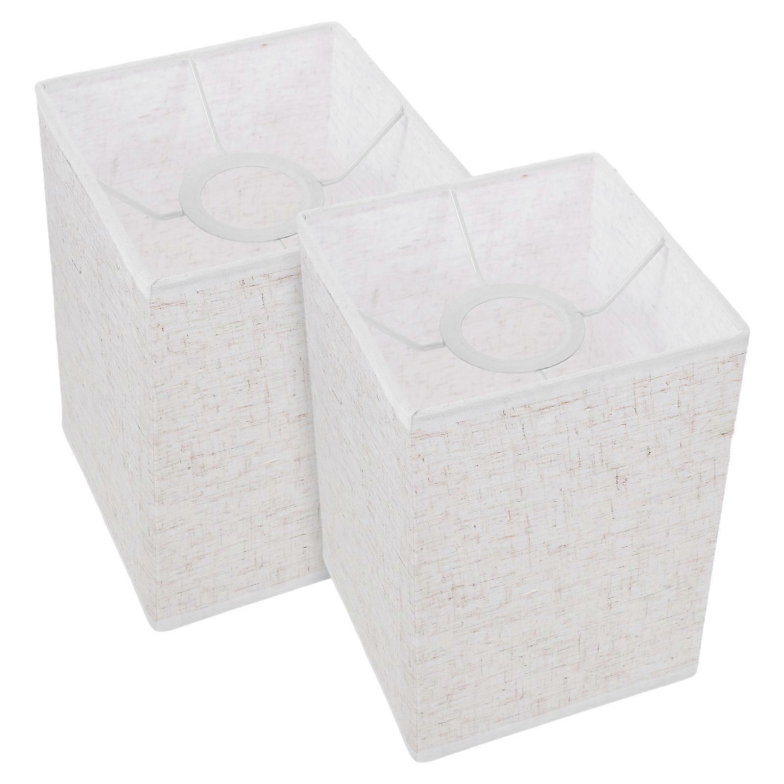 Linen Lampshade Set Detachable Bedside Lamp Shade Cover for Table Lights, Durable & Comfortable Indoor Decoration Accessory (2pcs)