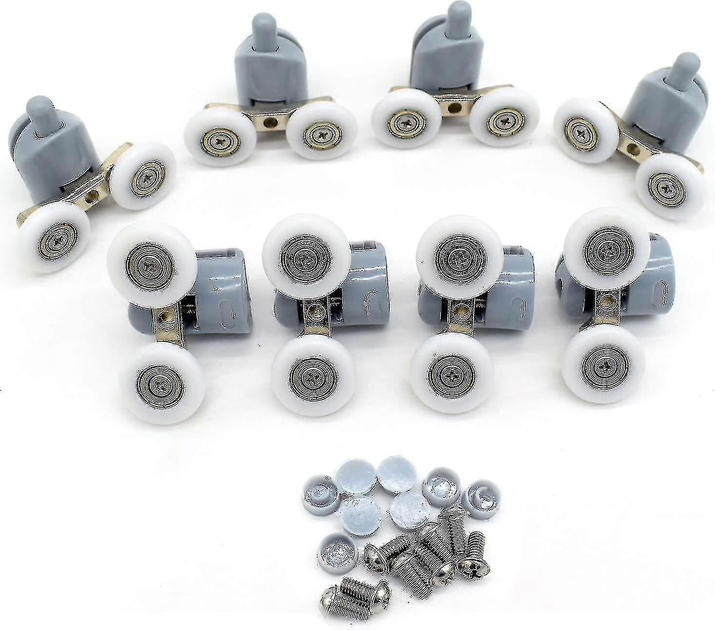 8 Pack 23mm Double Shower Door Rollers Bathroom Replacement Parts