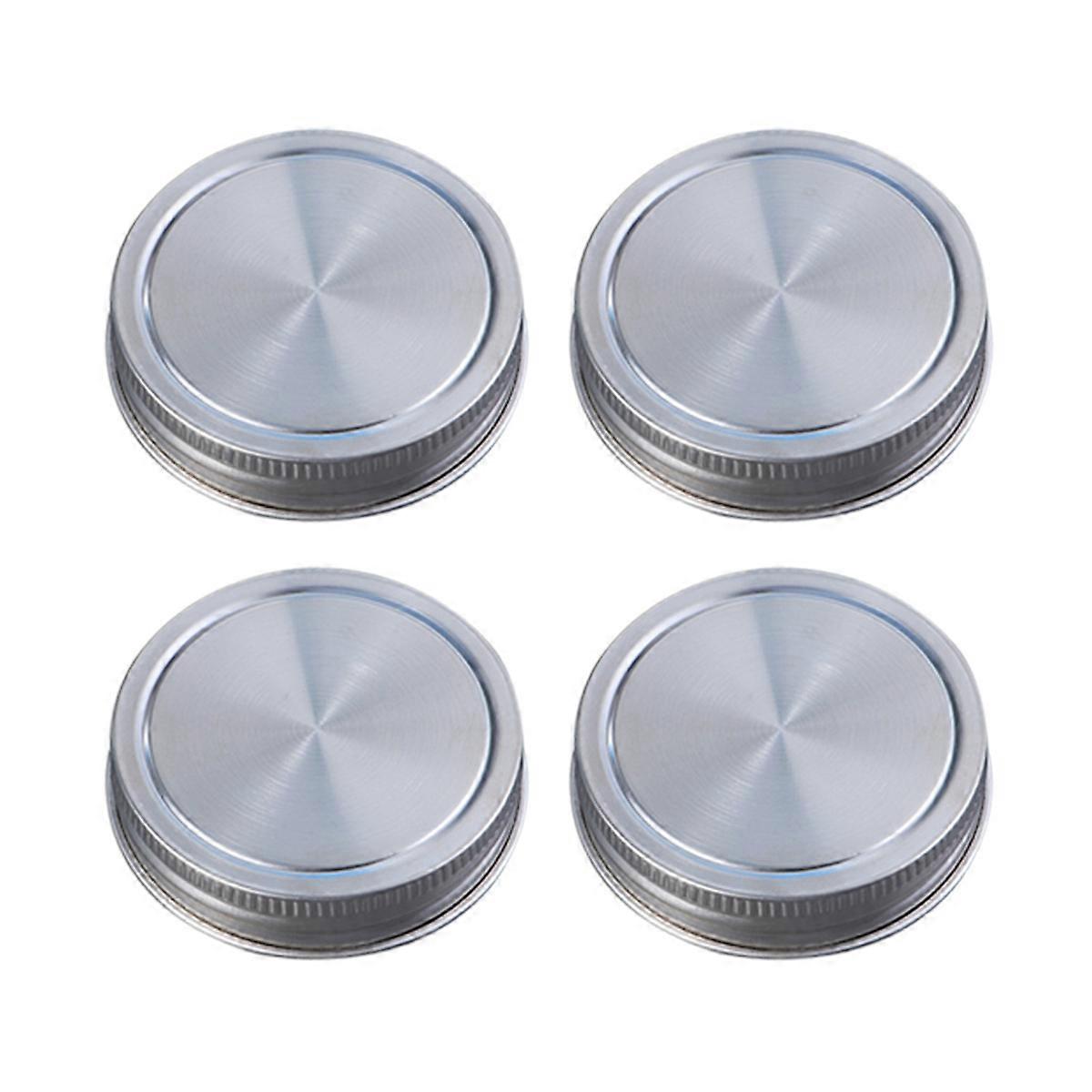 Mason Jar Lid Replacement Leakproof Airtight Seal for Home Kitchen Supplies Silver 8.6x8.6x1.5 Cm Reusable