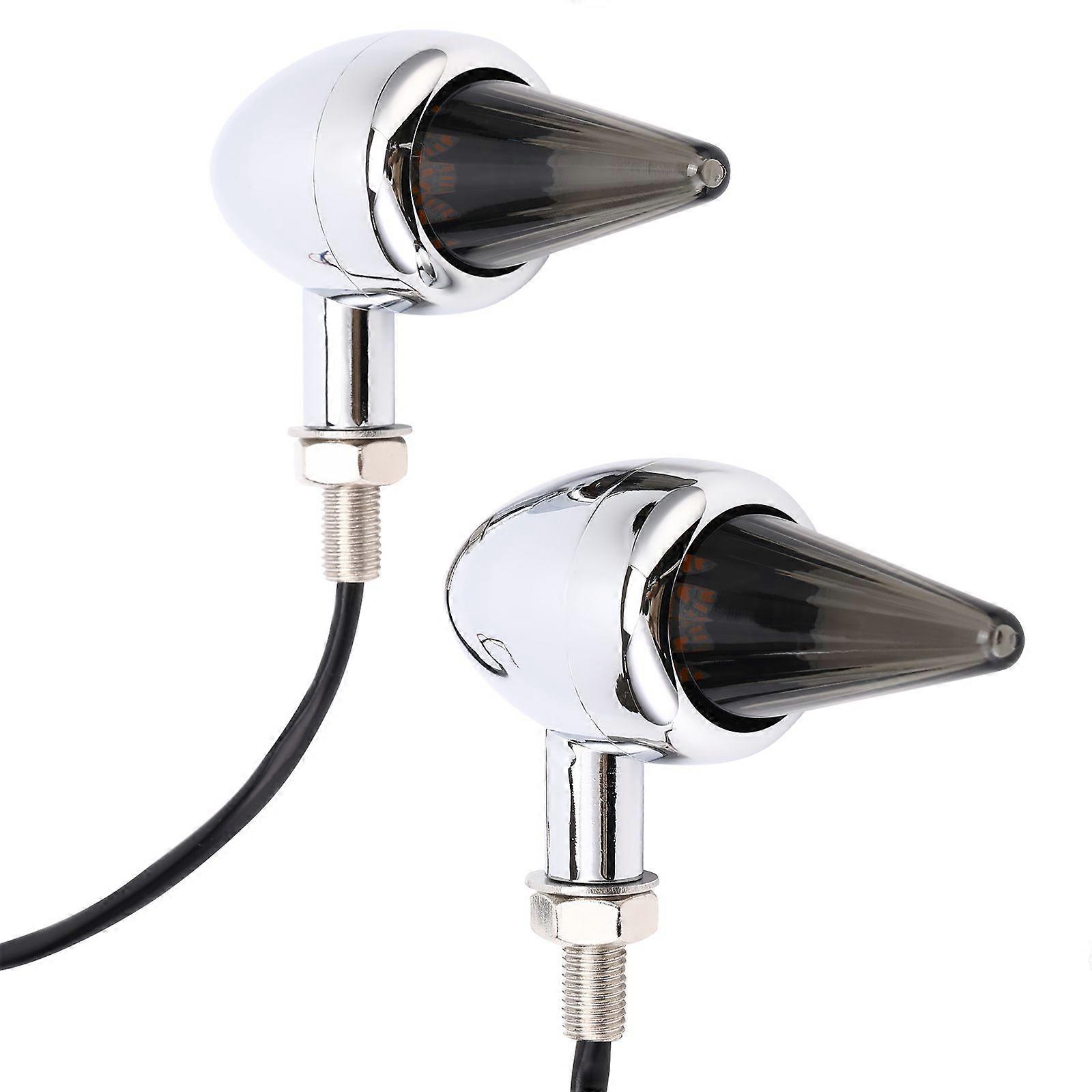 2x כרום אופנוע LED מהבהב כדור בלם איתות פנס אחורי עבור הארלי MK36913