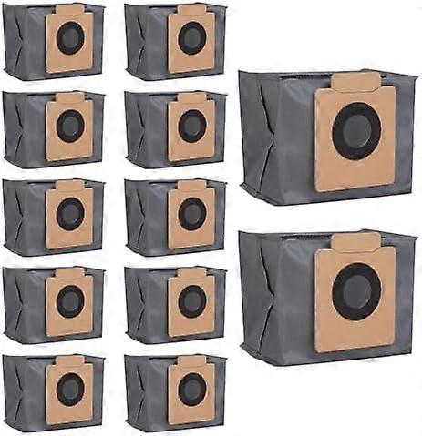12 Packs Replacement Dust Bags Compatible with Eufy Clean X8 Pro/X10 Pro Omni Robot Vacuum, Large Capacity Disposable Replacement 