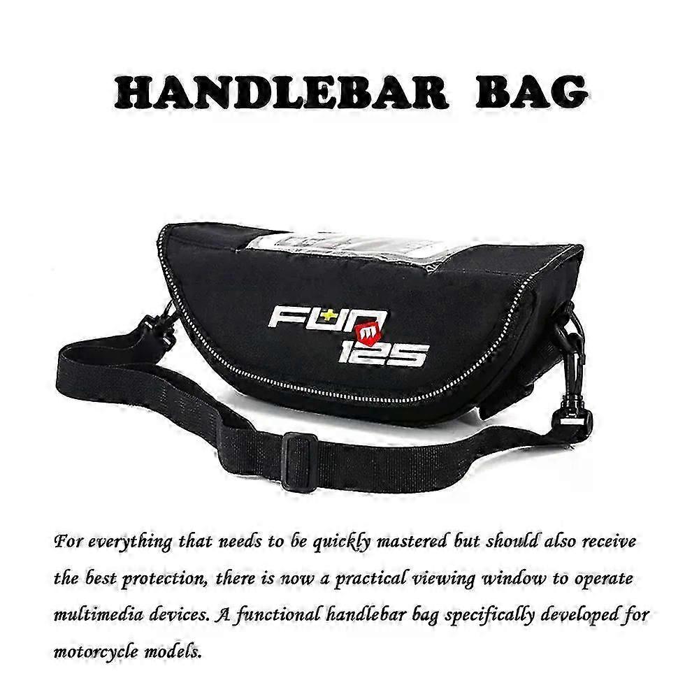Motorcycle handlebar navigation bag Fit For  Macbor Fun Plus 125 Fun125 Plus125 handlebar storage bag dustproof and waterproof-(F