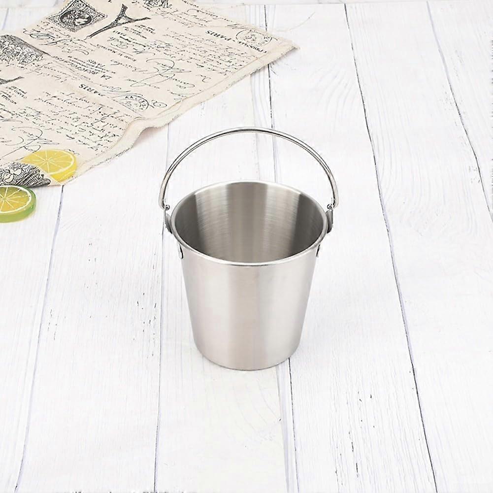 Stainless steel ice bucket with handle, ideal for serving snacks and drinks (1800 ml) 1800ML