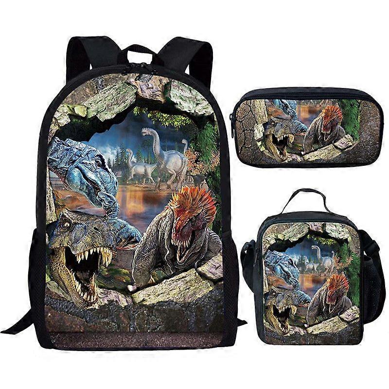 Student backpack three piece set cartoon backpack