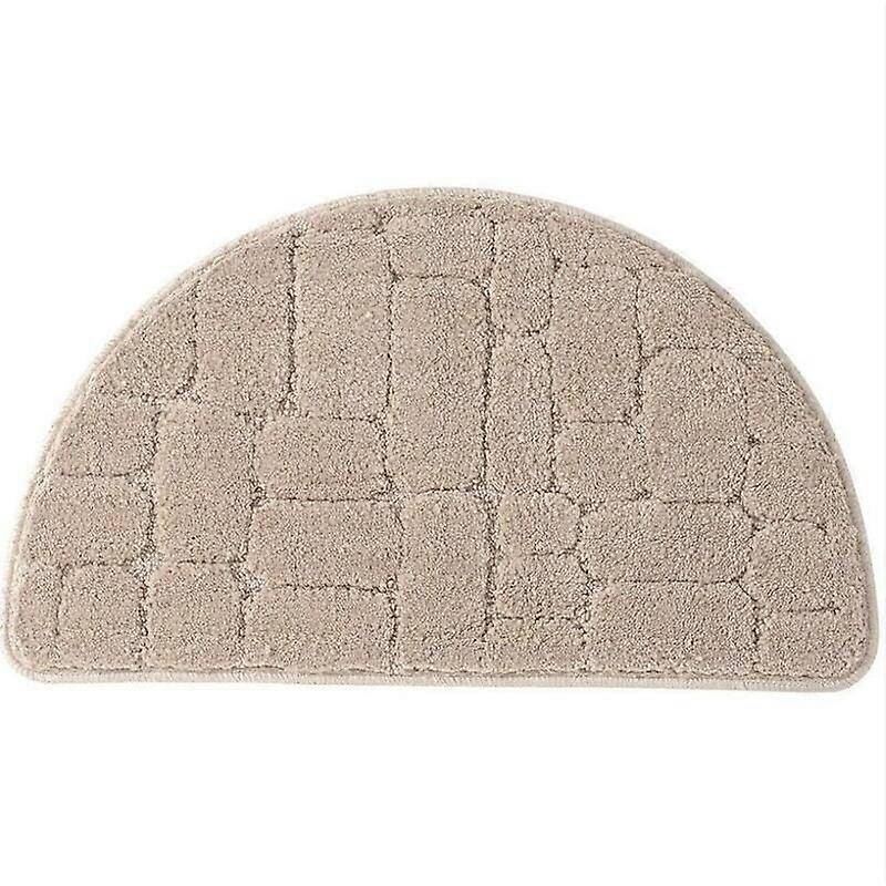Half Moon Shaped Absorbent Microfiber Floor Mat (Light Camel) - Entryway, Kitchen, Bathroom Rug
