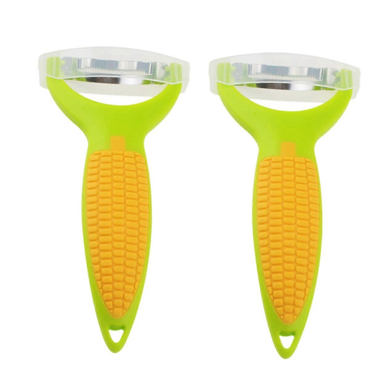 Pack of 2 Corn Peelers, Piece, Ergonomic Corn Stripper with Serrated Blades for Easy Removal of Corn Gra, SpaceSaving, with Hanging Hole