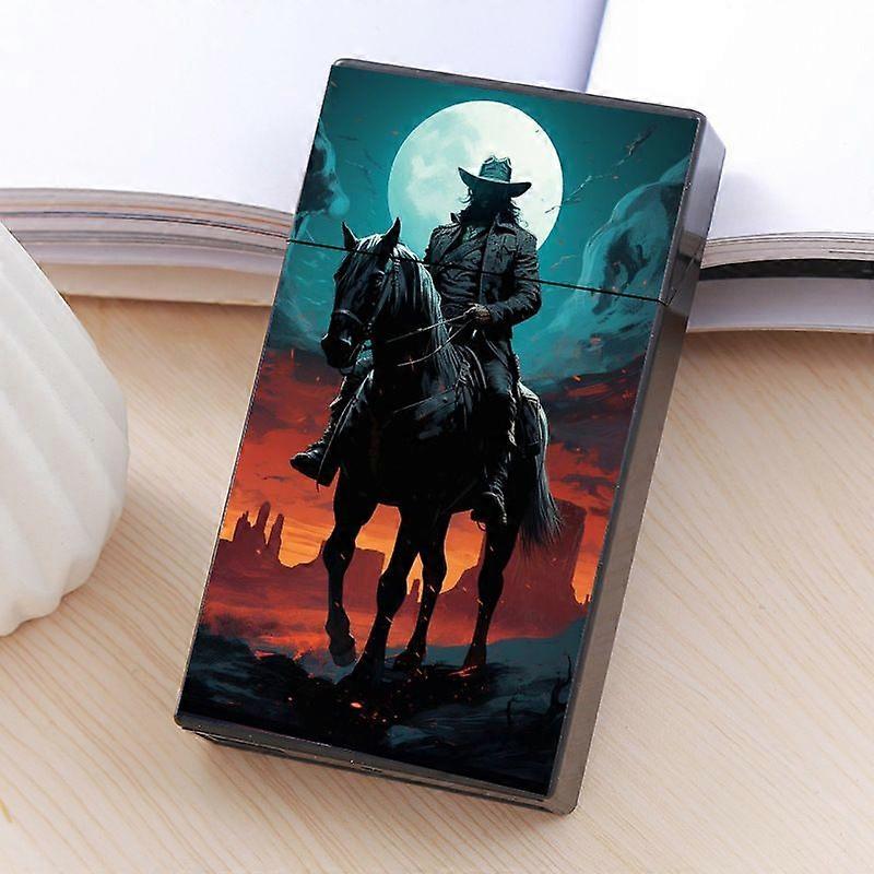 Cross-Border Thin Cigarette Box Men's Women's Scenery Sea View Pattern Cigarette Case Cigarette Box Foreign Trade