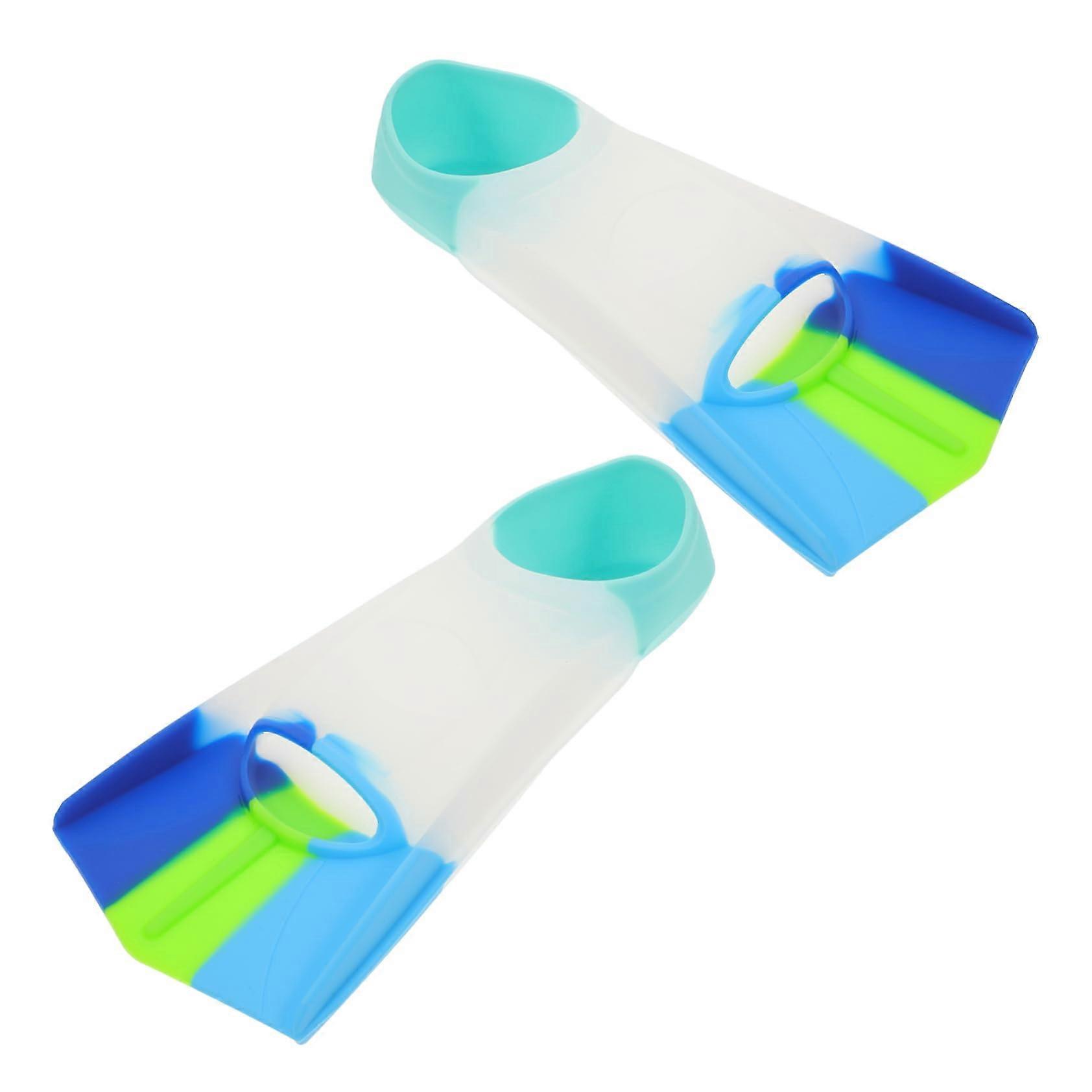 Snorkeling Fins for Beginners for Kids – Soft Silicone Swim Fins with Open Toe, Diving Fins for Swimming Training for Boys and Girls