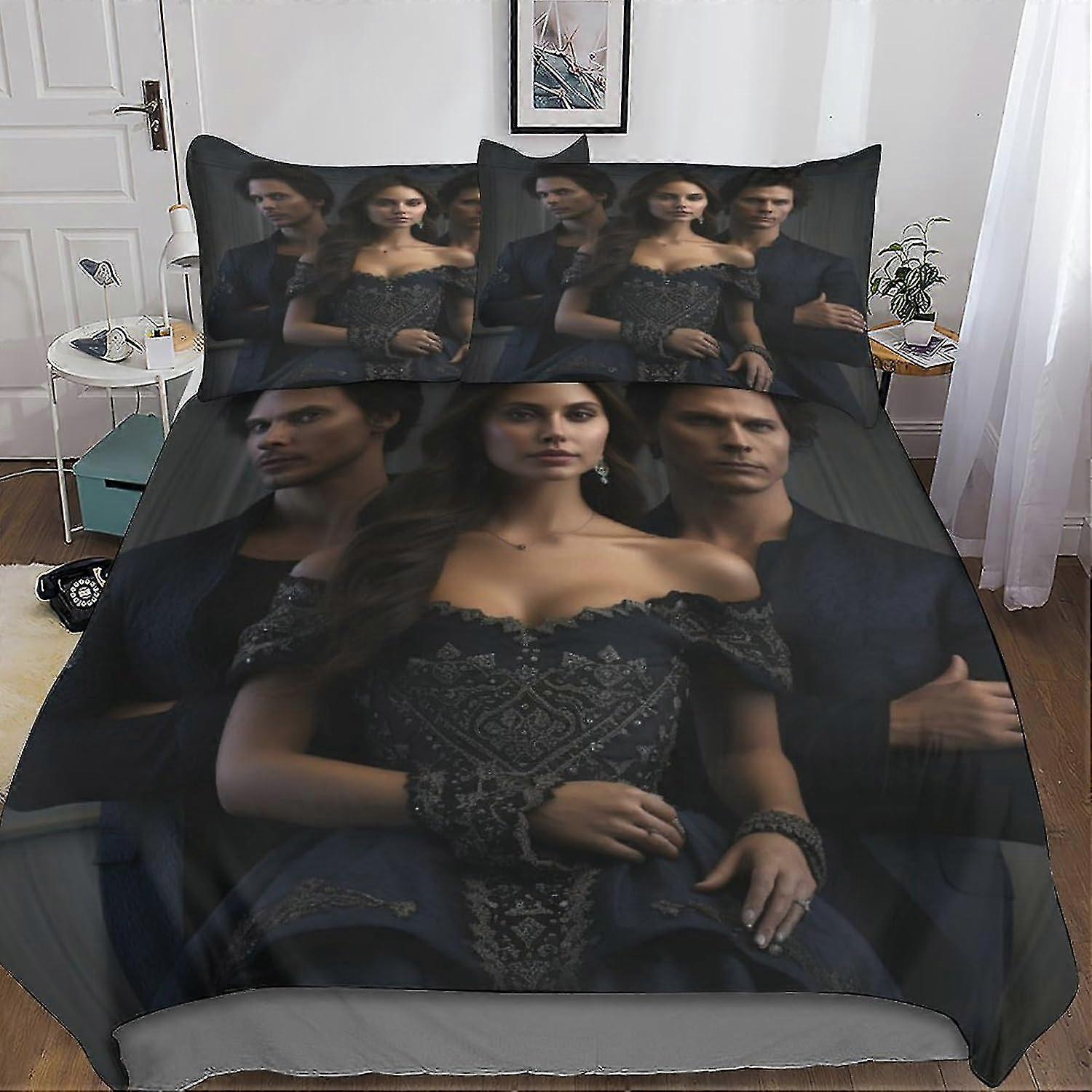 Premium Hidden Zipper Closure Duvet Cover Set - Vibrant 3D Print Microfiber Bedding, Complete 3-Piece Set with Pillowcase