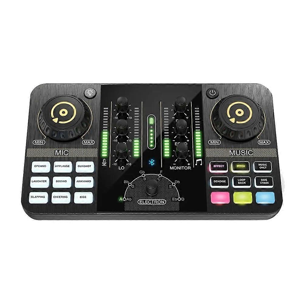 Professional Audio Mixer Podcast Microphone Sound Card Kit for Smartphone Laptop Vlog Live Streaming Recording