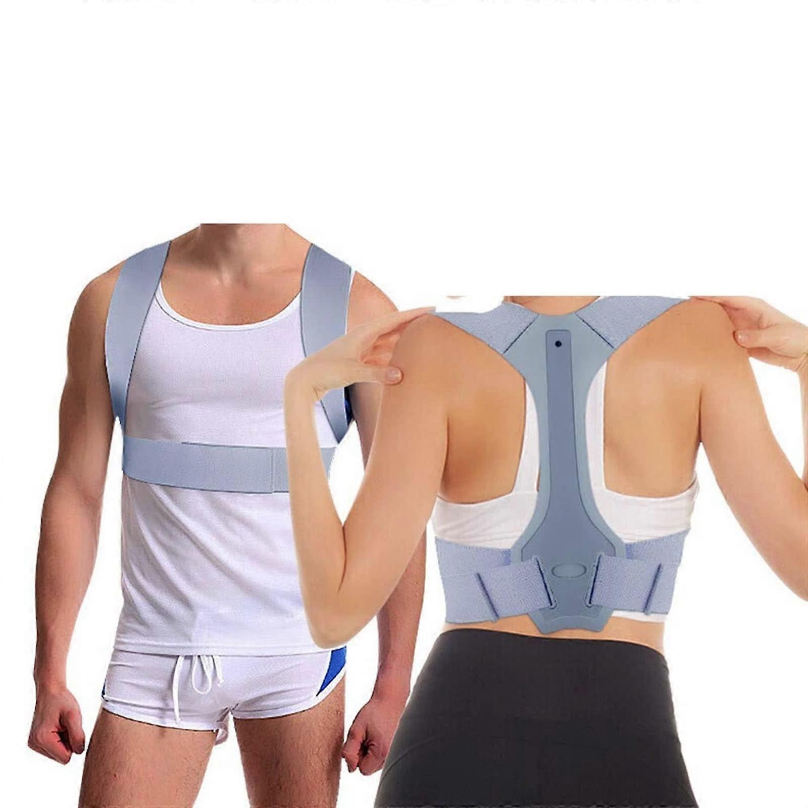 Back Corrector Model UI Posture Belt For Spine Support Therapy Corset Gray Size M Men Women