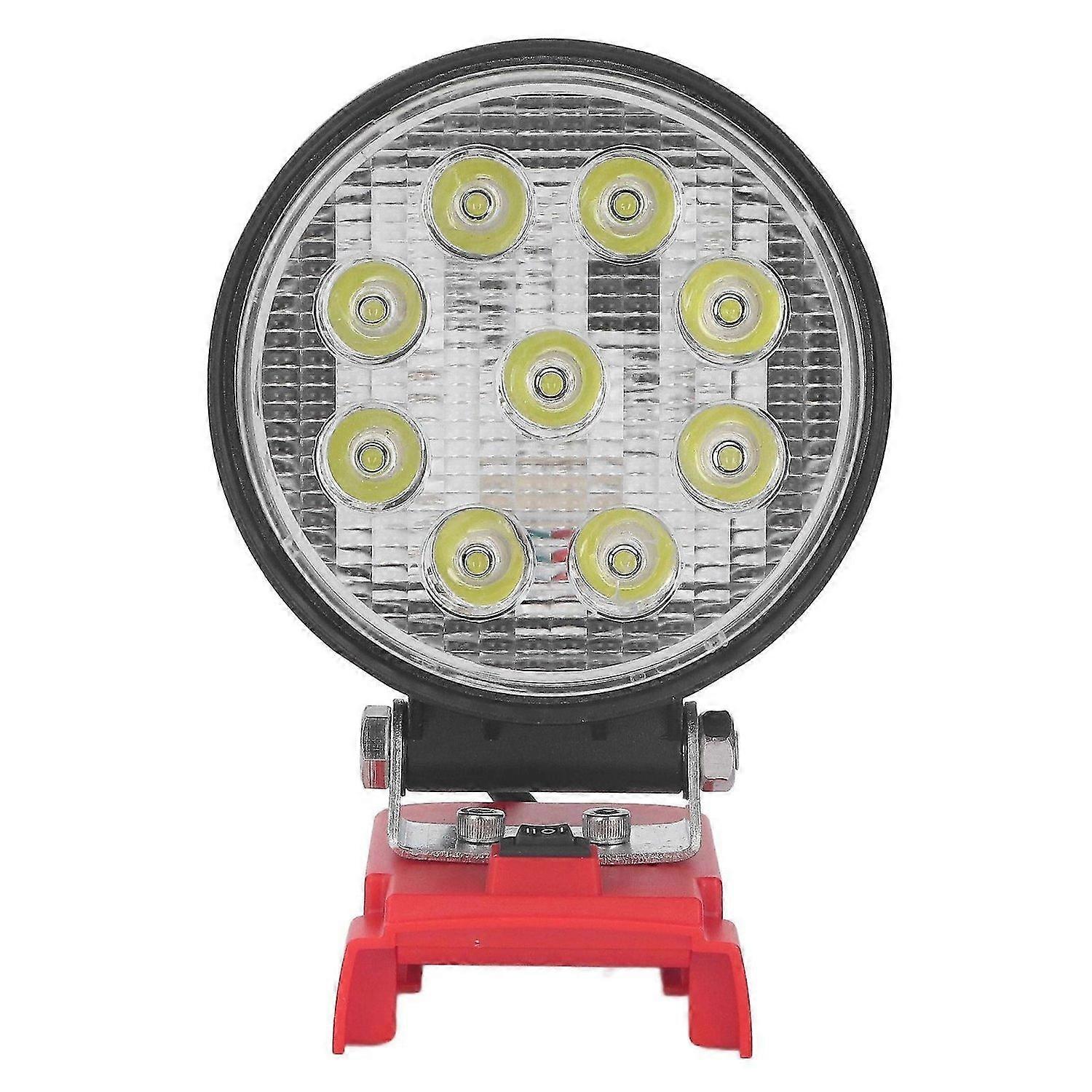 LED Work Light 6000K 27W 2400LM 2 Gear High Brightness Wide Beam Cordless Flood Light for M18 Lithium Ion Battery