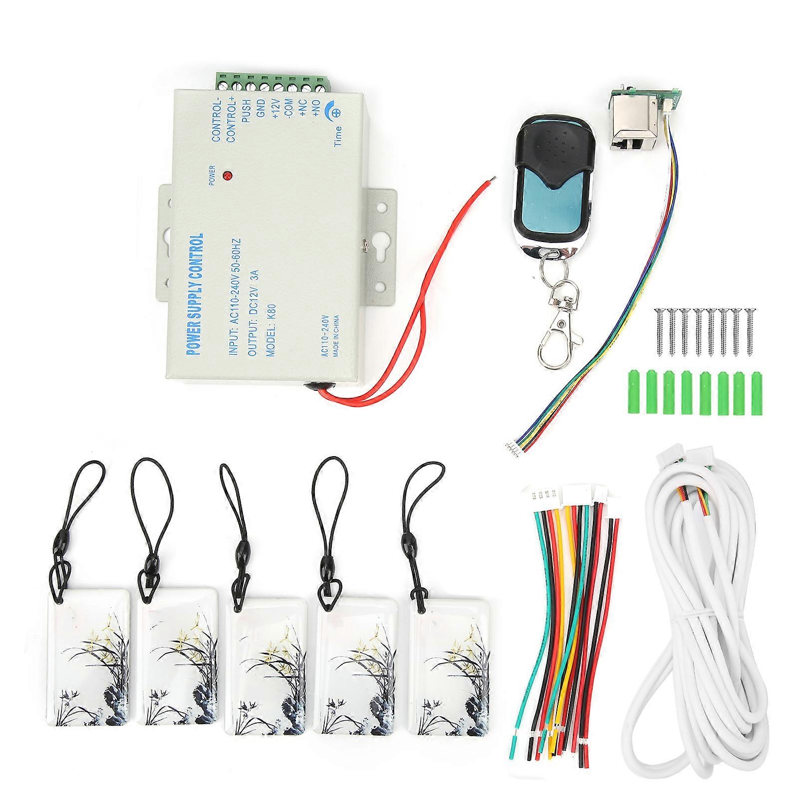 7in Wired Video Door Phone Password 1 Monitor Wifi for TUYA APP Remote IC Fingerprint Access Control System 100‑240VACEU Plug