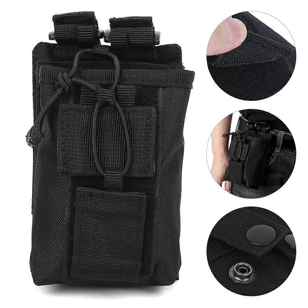 Nylon Waterproof Tactic Military Two Way Radio Case Double Protective Cover Bag for Molle System