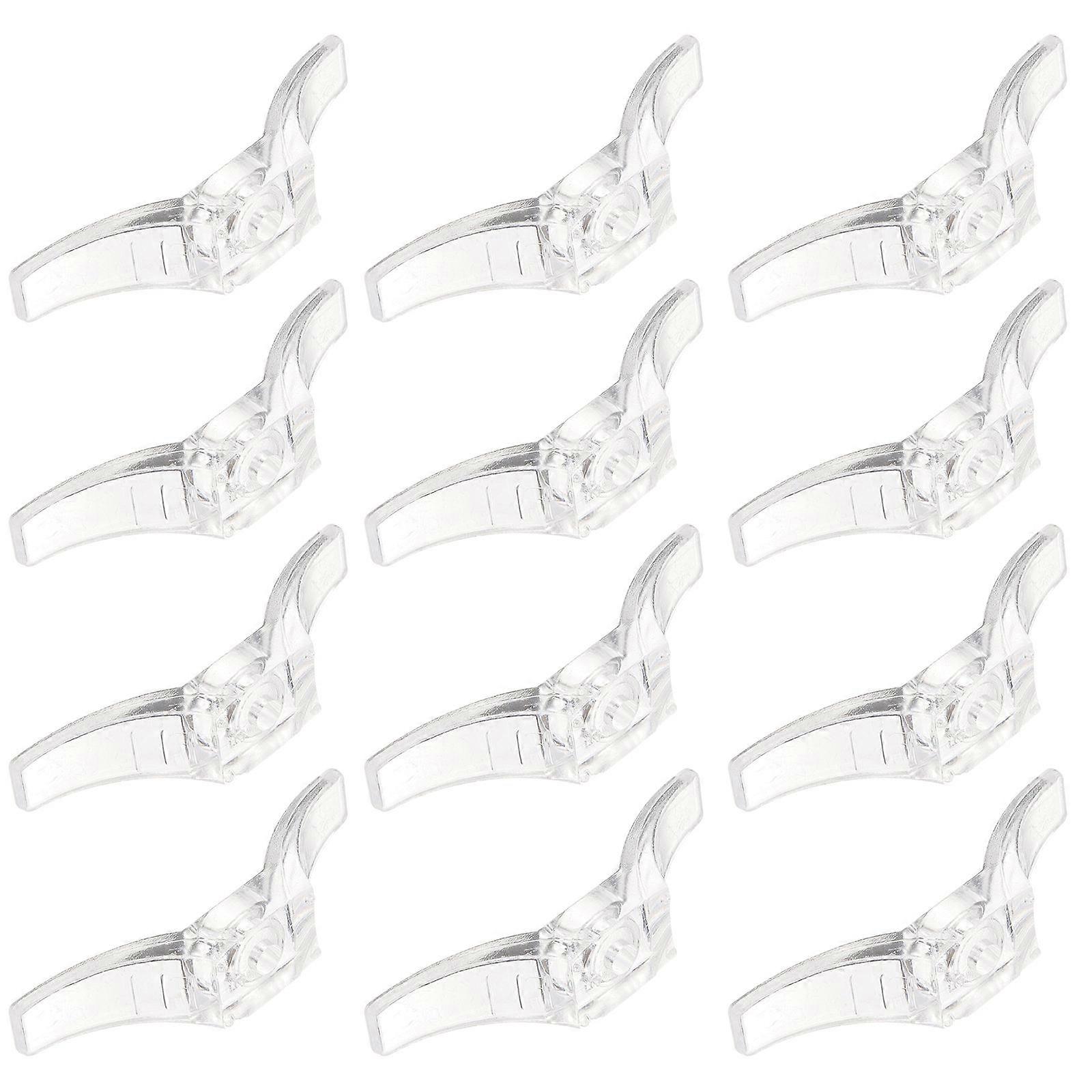 Curtain Rope Cleat Plastic Blind Cord Cleats Clear Color Design For Home Decoration Safety Rope Management 12Pcs
