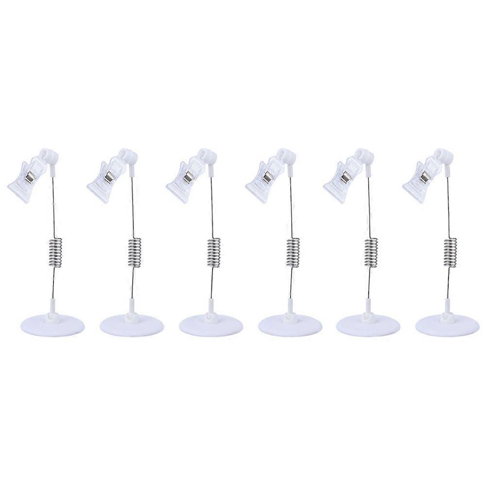 Price Tag Holder Clip Display Stand for Retail, Supermarkets, Exhibitions Lightweight Portable Name Card, Menu Holder & Label Rack (6pcs)