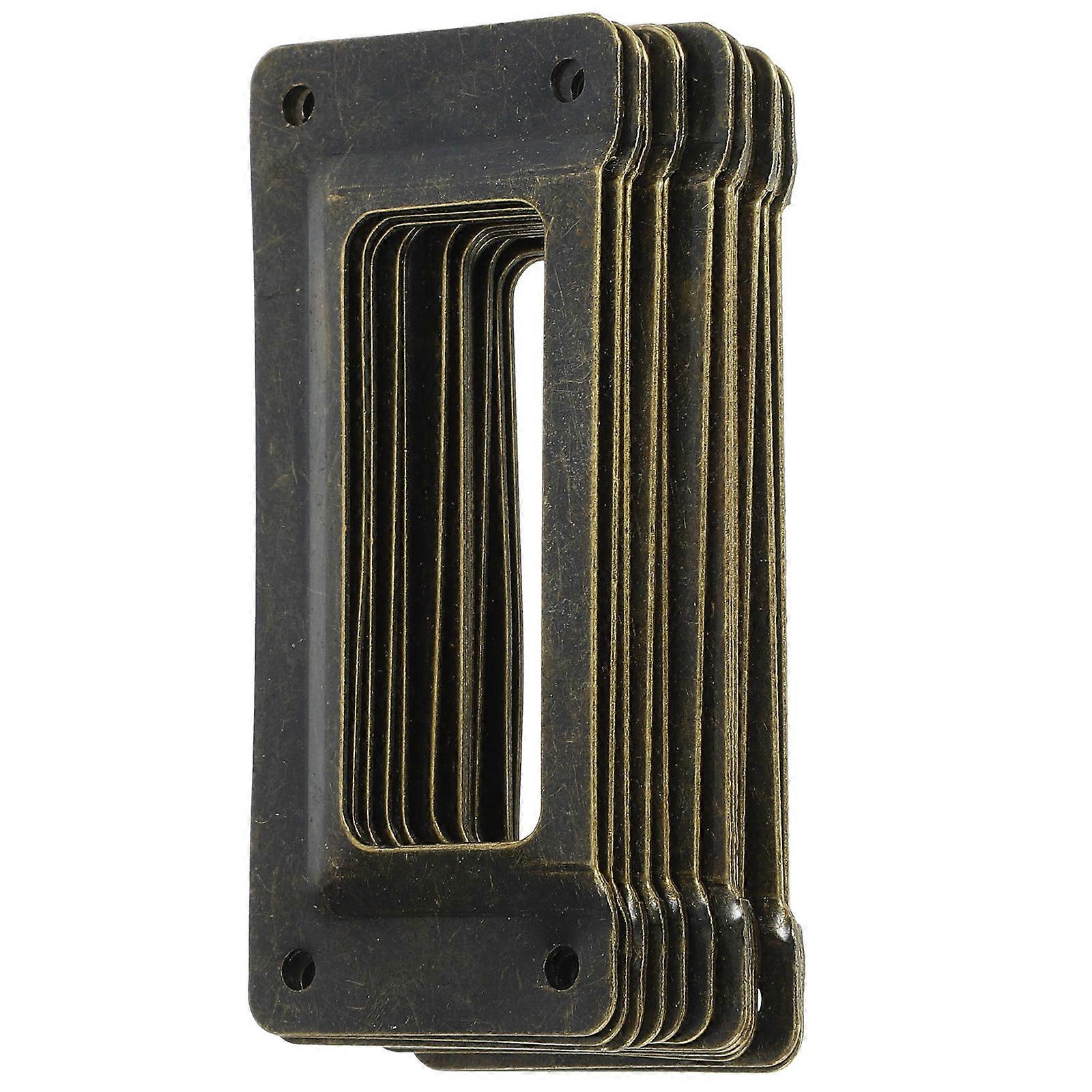 Label Frame Card Metal Tags For Labeling Antique Bronze Office Decor Rectangular Shape Cabinet Label Frames 12Pcs